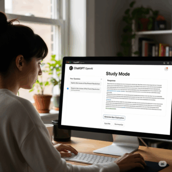 Le principe du mode Étudier est simple mais efficace : au lieu de fournir des réponses complètes et définitives, l'outil guide l'apprenant dans sa démarche de résolution.
